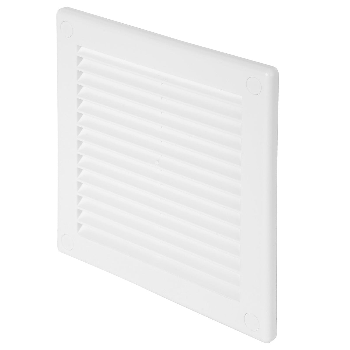 Awenta 150 x 150mm Plastic Air Vent Grille Cover, White with Insect Grid Fly Net