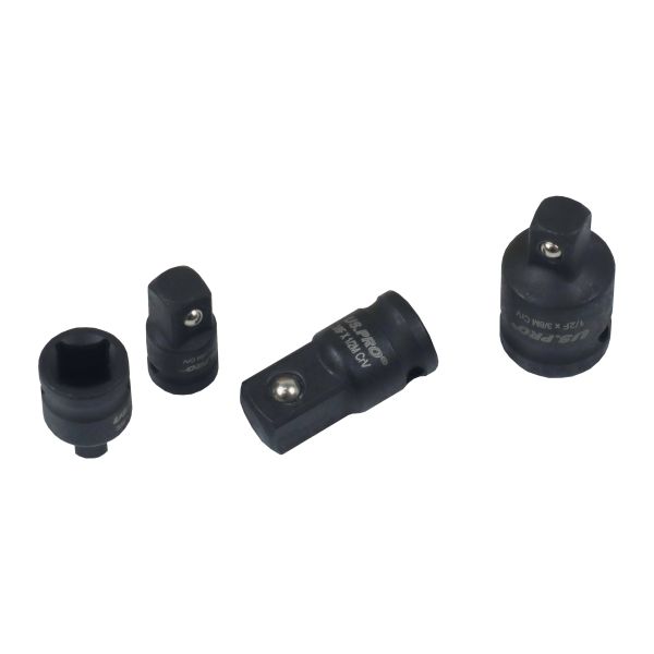 US PRO 3504 4 Piece Impact Adaptor Set 1/4" 3/8" 1/2" Step Up/Down Reducer