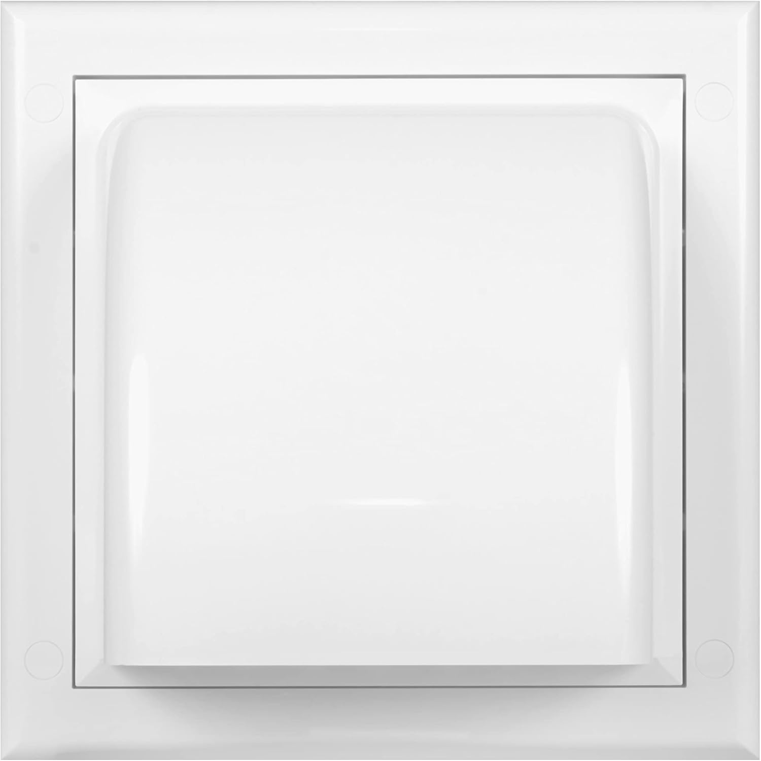 Awenta 100mm Exhaust Vent Cover with Backdraft Damper - White
