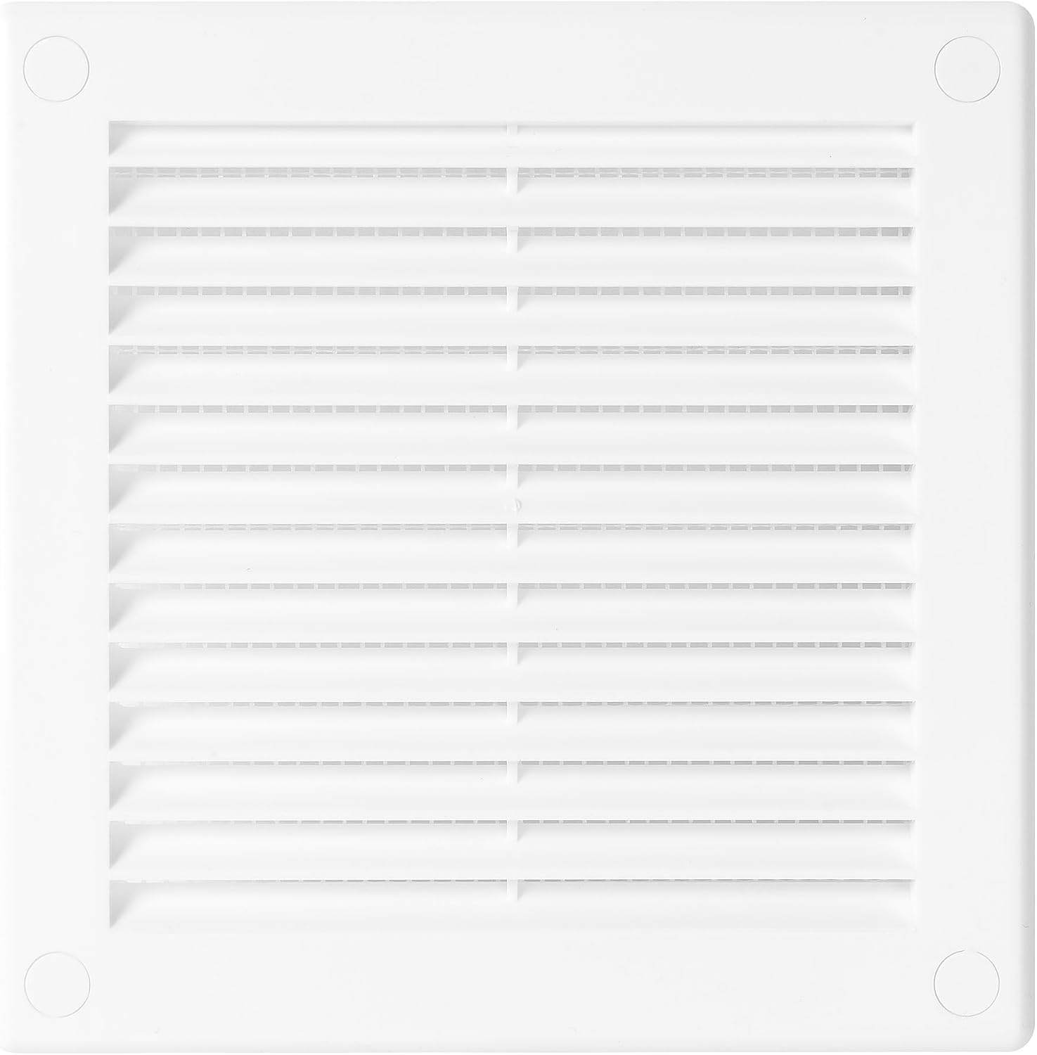 Awenta 150 x 150mm Plastic Air Vent Grille Cover, White with Insect Grid Fly Net
