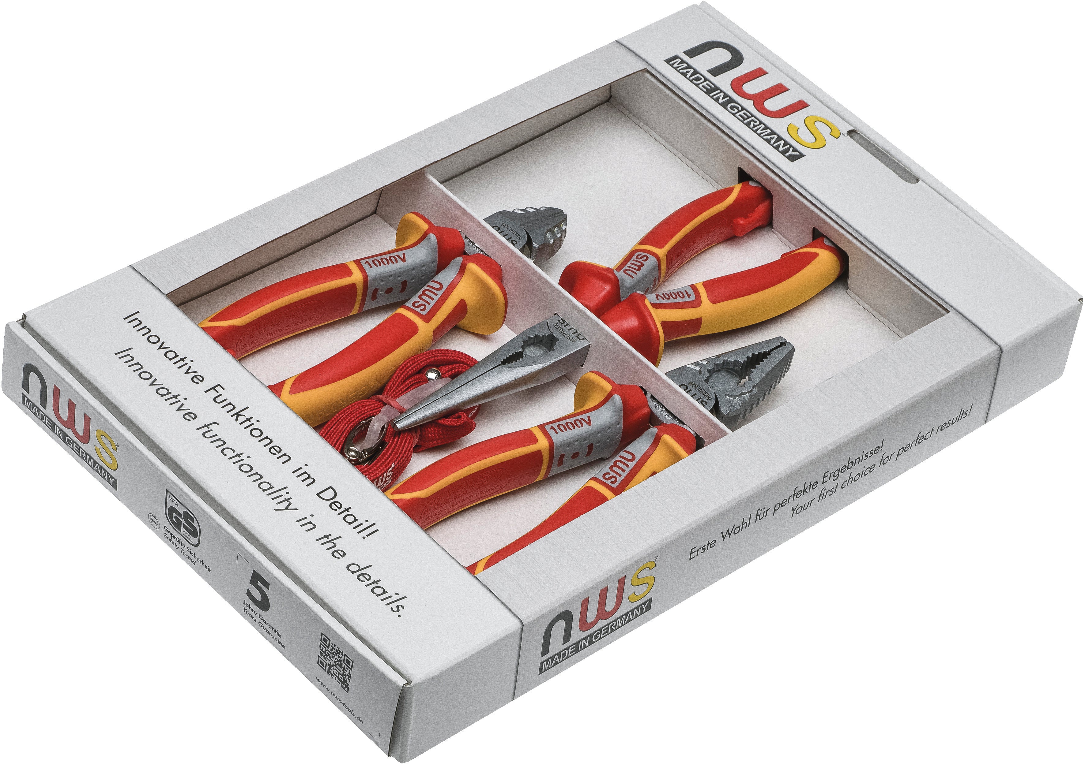 NWS NW782-3K VDE 3 Piece Pliers Set