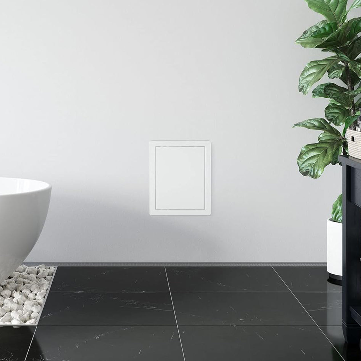 Awenta 100 x 100mm Plastic Access Panel Door - White Opening Flap Cover Plate