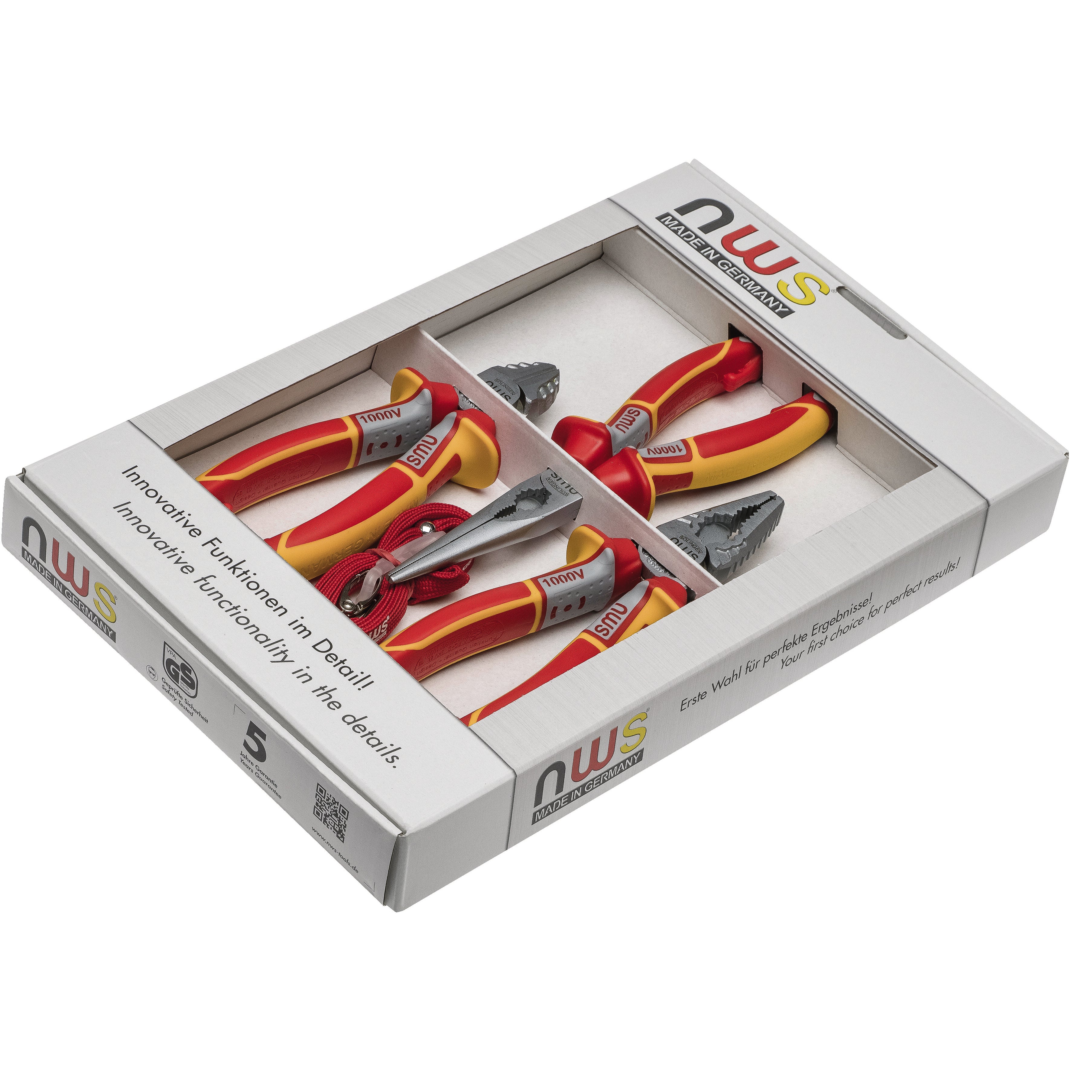 NWS NW782-3K VDE 3 Piece Pliers Set