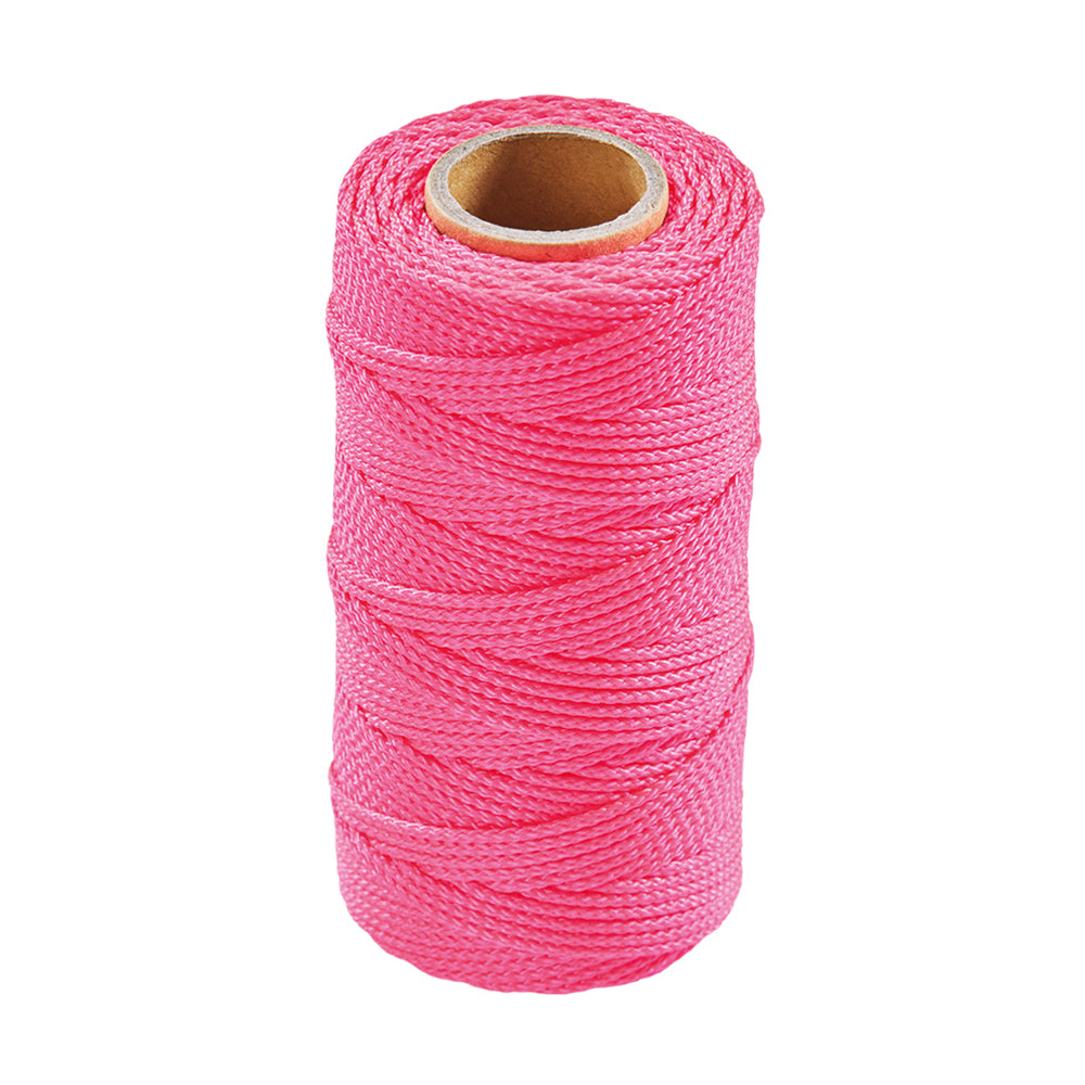 Ragni pink hi-vis braided nylon brick line roll.