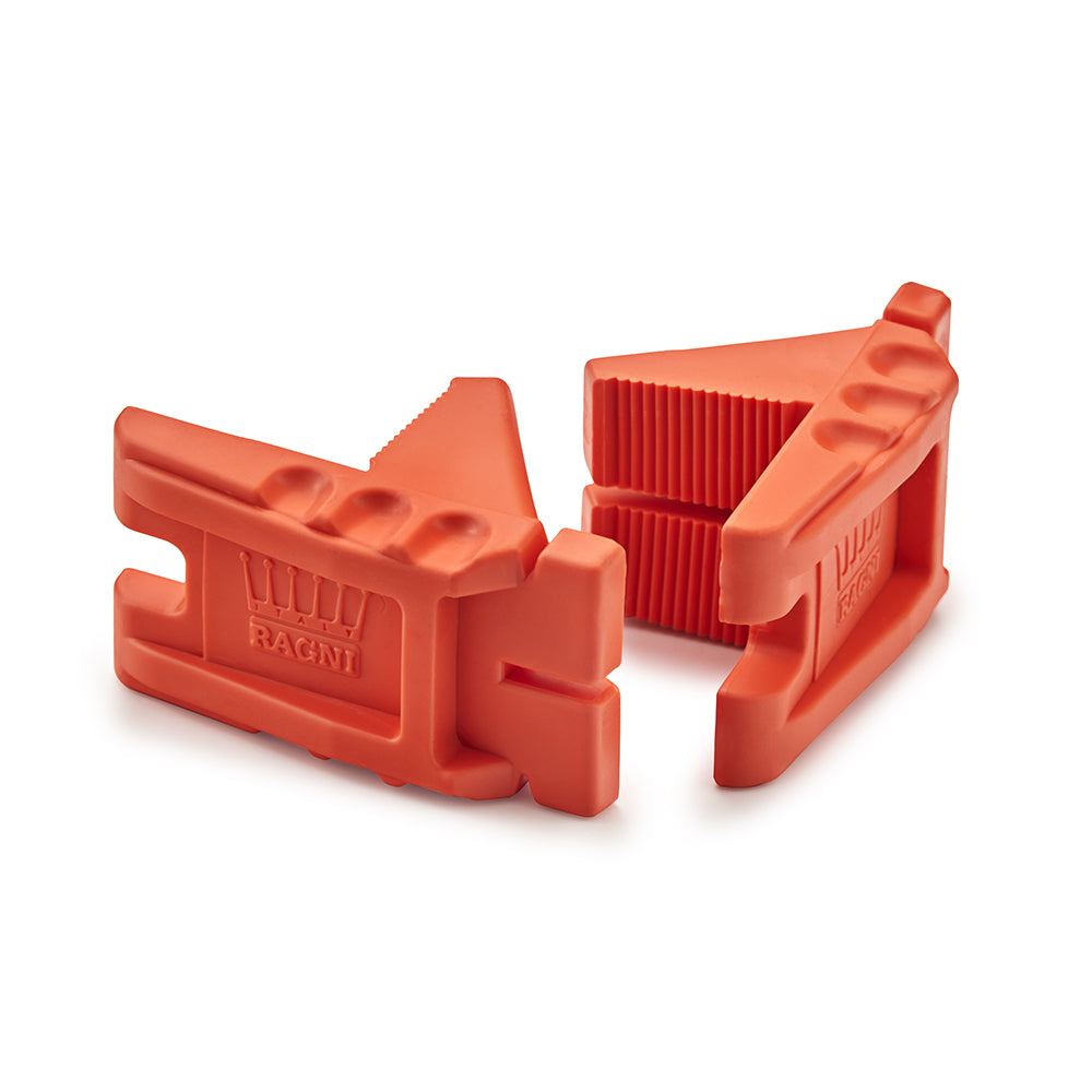 Ragni orange rubberised bricklaying corner blocks, pack of 2.