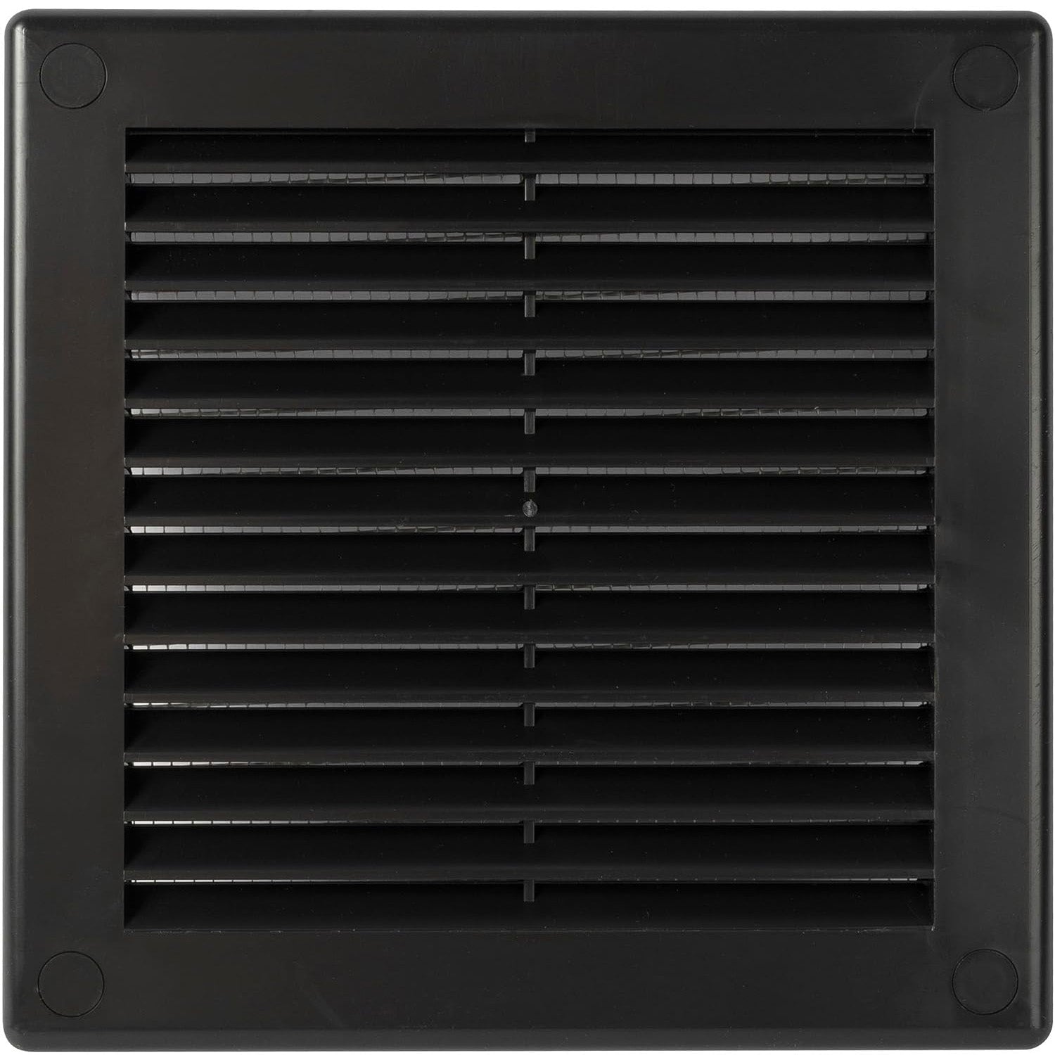 Awenta 150 x 150mm Plastic Air Vent Grille Cover, Black with Insect Grid Fly Net